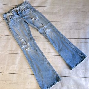 Hollister distressed flare jeans